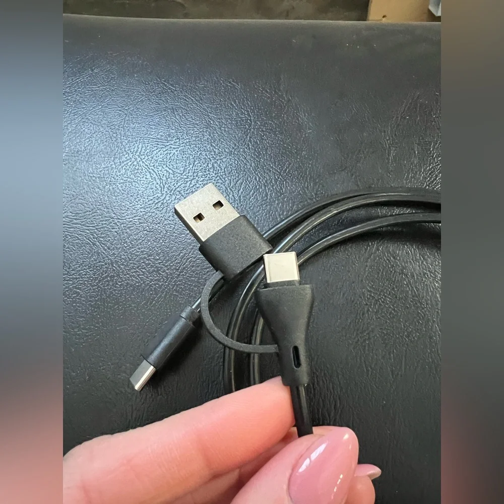 Black Wireless Charging Pad with Cable